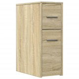 Narrow Bathroom Cupboard with Wheels Sonoma Oak Engineered Wood 855279