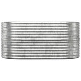 Garden Raised Bed Galvanised Steel 152x80x68 cm Silver 318952