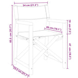 Folding Director Chairs 2 pcs Dark Grey Fabric 365838