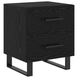 Bedside Cabinet with Drawer 2 pcs Black Oak 40 x 35 x 47.5 cm 882063