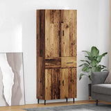 Highboard with Drawer 2 pcs Old Wood Engineered Wood and Glass 3415750