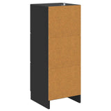 Drawer Cabinet Black 33 x 34.5 x 87 cm Engineered Wood 895766