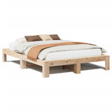 Bed Frame without Mattress 140x190 cm Solid Wood Pine 3308744