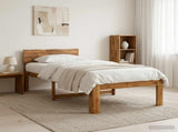 Single Bed Frame with Headboard ROSTOCK Natural 90 x 200 cm 903456