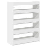 Shoe Rack White 60x25x81 cm Engineered Wood 859878