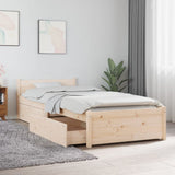 Bed Frame without Mattress with Drawers Small Single 3103473