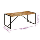 Dining Table 180x90x75 cm Solid Mango Wood 247414
