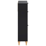 Shoe Cabinet ALKMAAR 78 x 24 x 103 cm Engineered Wood Black 896216