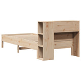 Bookcase Bed without Mattress 75x190 cm Small Single Solid Wood Pine 3322855