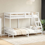 Bunk Bed without Mattress 80x200/120x200 cm White Solid Wood 3207178