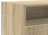 TV Cabinet with LED Lights Sonoma Oak 120x30x50 cm 804304