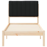 Bed Frame with Upholstered Headboard Black 80 x 200 cm 878081