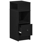 Bedside Cabinet with Drawer Black 25x31x66 cm 858616