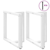 ZNTS Dining Table Legs T-Shaped 2 pcs White 70x35x cm Steel 4013057