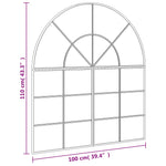 Wall Mirror Black 100x110 cm Arch Iron 3200612