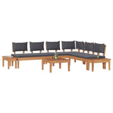 Garden Sofa Set 3 pcs Brown and Grey 3356867