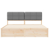 Bed Frame with Upholstered Headboard Light Grey 180 x 200 cm 3398179