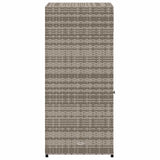 Garden Storage Cabinet Grey 55x55x111 cm Poly Rattan 365561