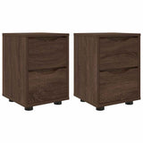 Bedside Tables with Drawer 2 pcs Brown Oak 30.5 x 30 x 43 cm 888812
