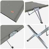 Folding Camping Bed Folding Grey 62 x 194 x 42 cm Oxford fabric 42003119