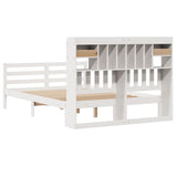Bookcase Bed without Mattress White 160x200 cm Solid Wood Pine 3321943