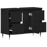 Bathroom Sink Cabinet Black Oak 80 x 33 x 60 cm Engineered Wood 862893