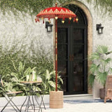 Balinese Parasol Red 125 x 125 x 260 cm Cotton and Wood 42006466