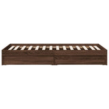 Bed Frame with Drawers without Mattress Brown Oak 100x200 cm 3280677