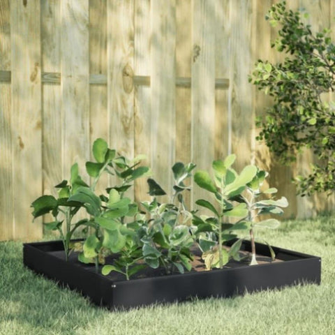 ZNTS Garden Raised Bed Black 100x100x26 cm Steel 851017