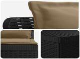 5-Seater Garden Sofa with Cushions Rattan Look PP Anthracite 3444052