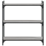 Bookcase 3-Tier Grey Sonoma 80x30x86 cm Engineered Wood 837670