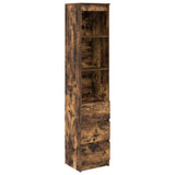 Highboard Smoked Oak 37.5x35x180 cm Engineered Wood 861665