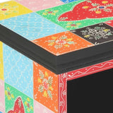 TV Cabinet Multicolour 80 x 35 x 50 cm Solid Mango Wood 4017570