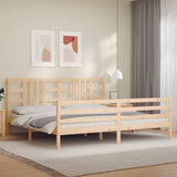 Bed Frame without Mattress 200x200 cm Solid Wood 3193941