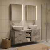 Bathroom Furniture Set 5 pcs Concrete Grey 3406970