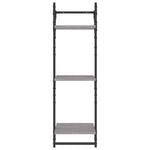 ZNTS 6 Piece Wall Shelf Set with Bars Grey Sonoma Engineered Wood 836271