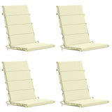 High Back Chair Cushion GEMERT 4 pcs 100% Polyester Cream 946087