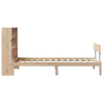 ZNTS Bookcase Bed without Mattress 100x200 cm Solid Wood Pine 3321804