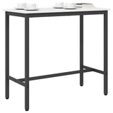 Table White 100 x 50 x 91 cm Engineered Wood and Steel 873781