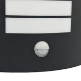 ZNTS Outdoor Wall Lights with Sensor 2 pcs Black Stainless Steel IP44 4005974