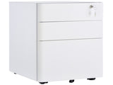 Lockable Cabinet, Rolling Filing Cabinet with 3 Drawers, Steel Office Drawer Unit for A4, Letter, T3398P344517