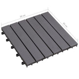 Decking Tiles 30 pcs Grey Wash 30x30 cm Solid Acacia Wood 3054433