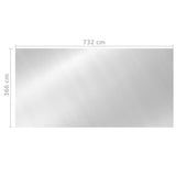 Pool Cover Silver 732x366 cm PE 93096