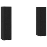TV Cabinet Set Wall-mounted Black Oak Engineered Wood 3393517