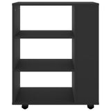Rolling Cabinet Black 60x35x75 cm Engineered Wood 808450