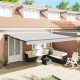 Awning Frame Manual Anthracite 400 x 350 cm Aluminium 313235