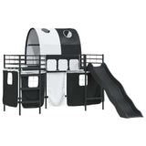 Kids'Loft Bed Frame Black 90 x 190 cm Metal 42020831