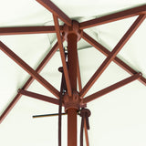 Garden Parasol Sand Laminated bamboo and hardwood, Polyester 44533