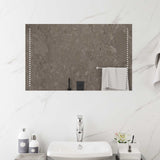 LED Bathroom Mirror Transparent 50 x 80 cm Tempered Glass 42045779