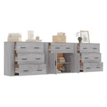 Sideboards 3 pcs Grey Sonoma Engineered Wood 3185429